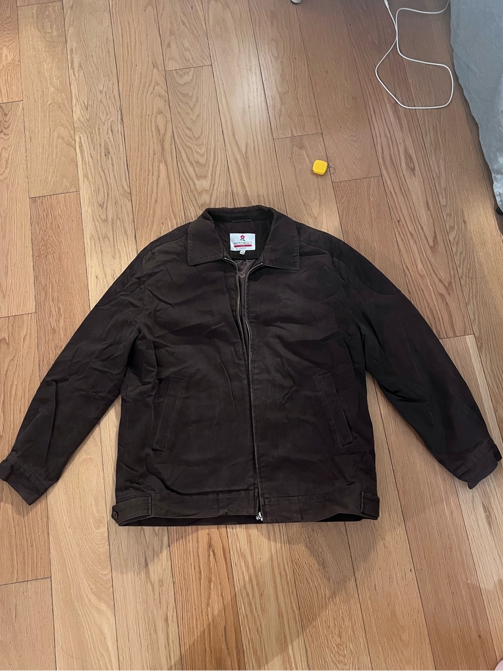 French Montagut Men's Dark Brown Utility Jacket